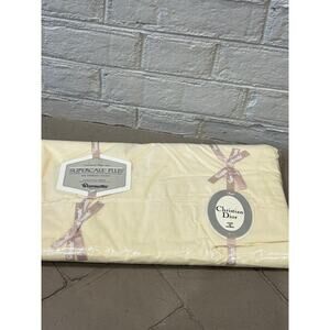 Vintage Christian Dior Wamsutta Supercale Plus Full Flat Sheet NWT